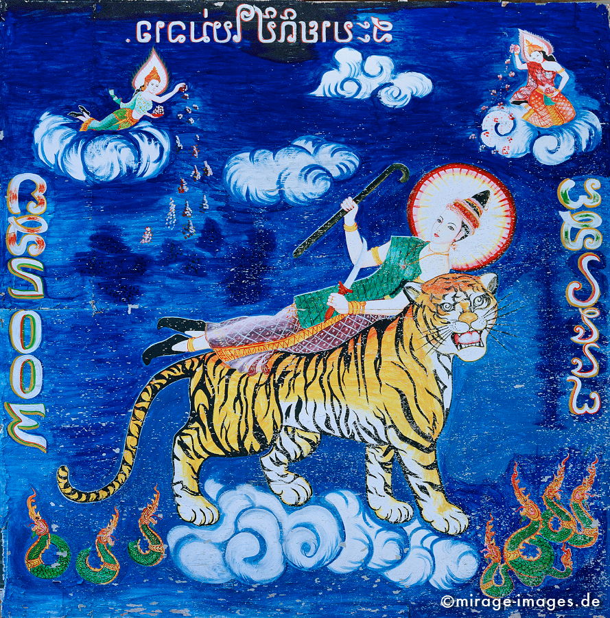 Dakini is riding on a Tiger
Vientianne
