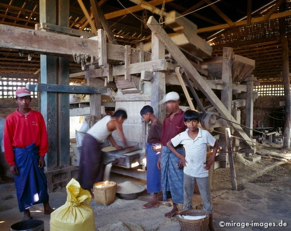 Ricemill
Mrauk - U
Schlüsselwörter: Reis, MÃ¼hle, Spelzen, Burmesen, Personen, Arbeit, Landwirtschaft, Essen, lokal, Junge, MÃ¤nner, archaisch, altertÃ¼mlich, einfach, Maschine, Bauern, Birma, Burma, Myanmar, SÃ¼dost Asien, Entwicklungsland, Tropen, Armut, Fernreise, Reise, Kultur, Tourismu