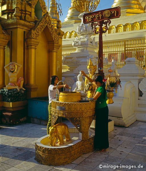 Girls washing Buddha
Shwedagon Pagoda Yangon 
Schlüsselwörter: Ritual, magisch, beten, Pagode, Stupa, gold, Wasser, Reinigung, MÃ¤dchen, Heiligtum, Tempel, Kraft, Meditation, Buddhismus, Religion, SpiritualitÃ¤t, Anbetung, Ruhe, zeitlos, SchÃ¶nheit, Stille, Frieden, friedlich, heilig, Entspannung, entspannen, Liebe, 