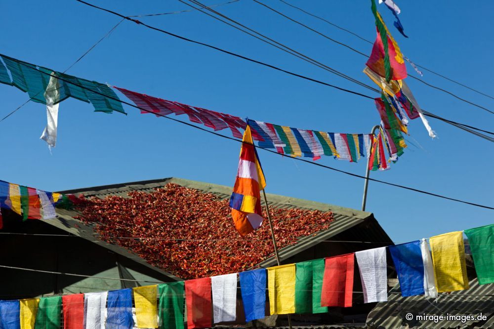 Chili and Tibetan Flags
Bomdila
