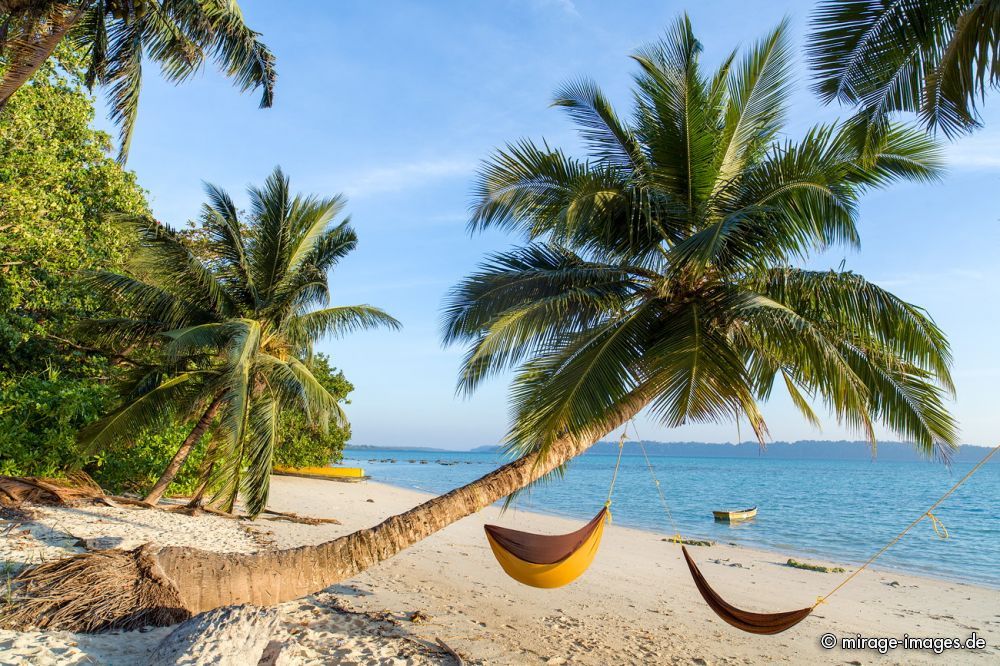 Palms and Hammocks
Havelock Island
Schlüsselwörter: laid back Insel Strand blau Meer Himmel Erholung Entspannung Romantik romantisch Einsamkeit Ruhe Sonne WÃ¤rme warm tropisch Licht Klischee Leben LebensqualitÃ¤t baden schwimmen Traum Freizeit Sand KÃ¼ste menschenleer Postkarte Landschaft Paradies ruhig