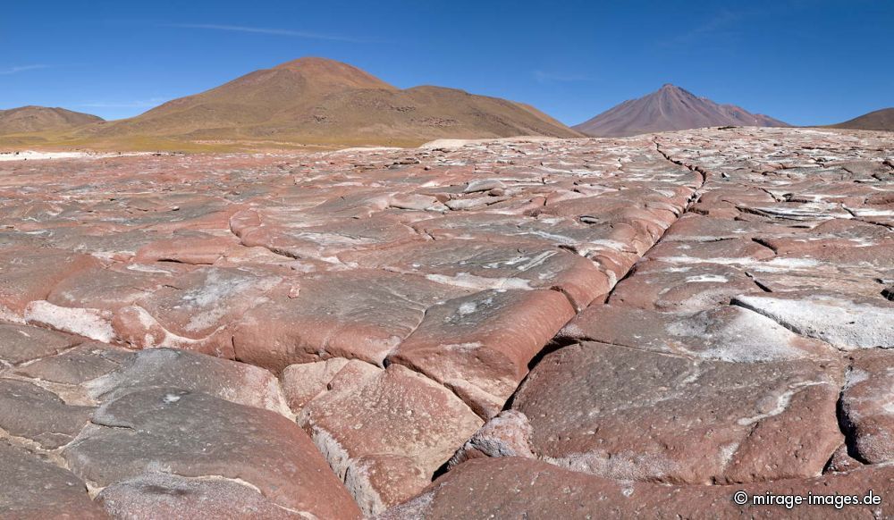 Red Rocks
Laguna Salar Talar 
Schlüsselwörter: archaisch arid Arides Klima blau rot Felsen dürr Salz Salzsee Lagune Wüste rund Einsamkeit entlegen Erhabenheit Erosion Fantasie Felsen Geologie geschützt Himmel Höhe hyperarid karg Weite Landschaft Leere Licht malerisch menschenleer Natur Naturschön