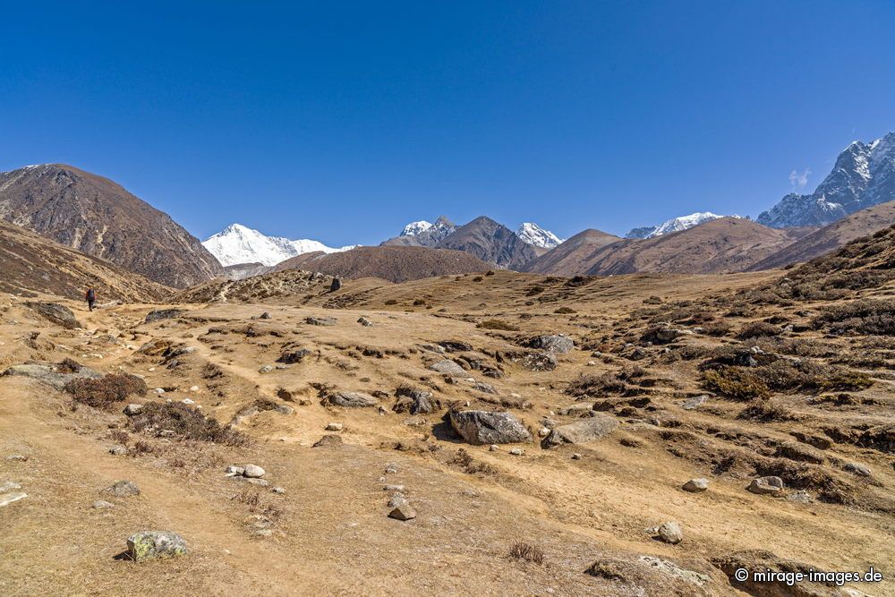 Landscape, Cho Oyu in the background
Machermo - Gokyo Lake Marg
